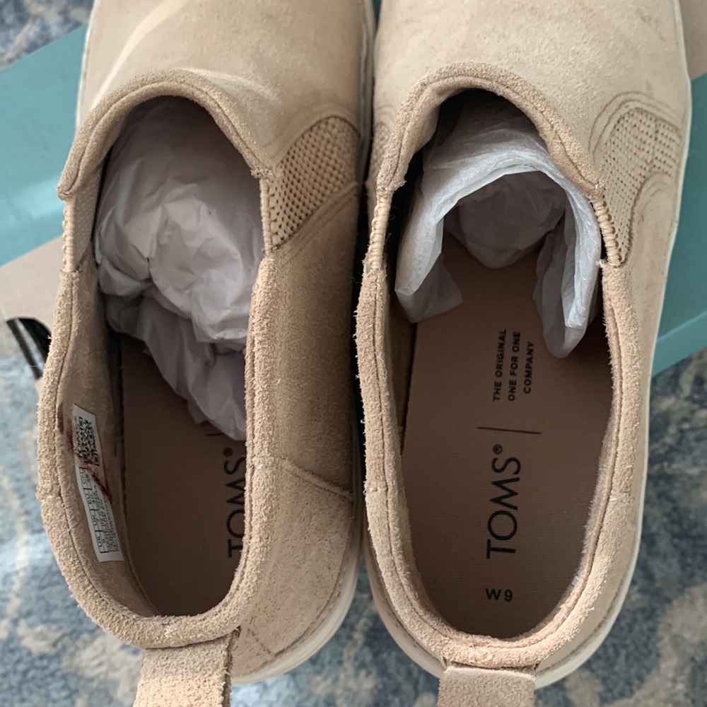 TOMS BRYCE tan suede booties sneakers shoes size 9 - Picture 5 of 12
